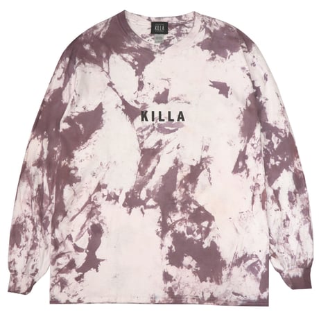 NEW ESSENTIAL BOX LOGO L/S TEE TIE DYE PURPLE