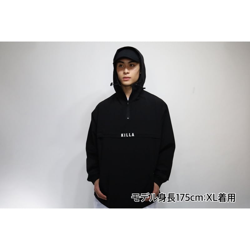 【美品】COCOLO アノラック ナイロンジャケット ワンポイントロゴ 黒 L 美品】COCOLO アノラック ナイロンジャケット ワンポイントロゴ