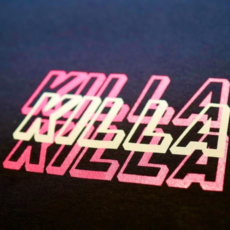 TRIPLE LOGO S/S TEE BLACK×PINK