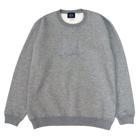 STYLISH LOGO SWAET CREW GRAY