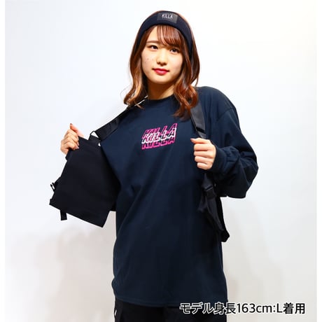 TRIPLE LOGO L/S TEE BLACK×PINK