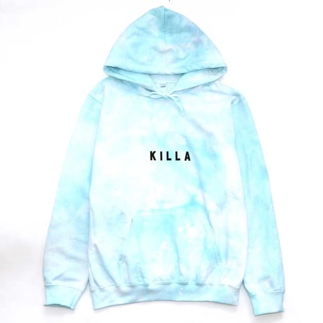 NEW ESSENTIAL BOX LOGO HOODIE TIE-DYE LIGHT BLUE