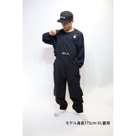 NEW ESSENTIAL LOGO SHELL OVERALL BLACK