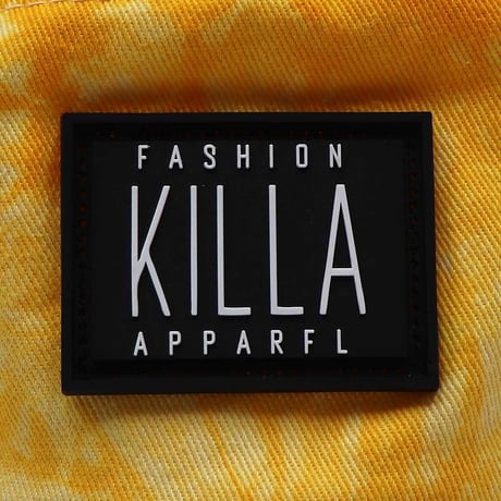 RUBBER BOX LOGO  TIE-DYE BUCKET HAT YELLOW