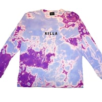 NEW ESSENTIAL BOX LOGO L/S TEE TIE DYE PURPLE