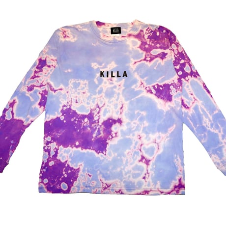 NEW ESSENTIAL BOX LOGO L/S TEE TIE DYE PURPLE