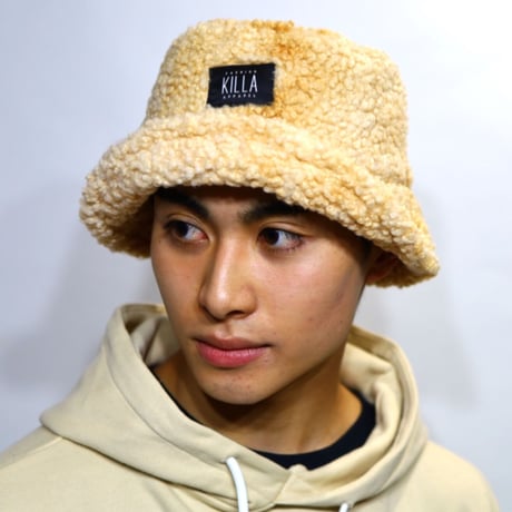 BOX LOGO BOA BUCKET HAT BEIGE×BROWN