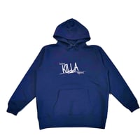 STYLISH LOGO HOODIE NAVY