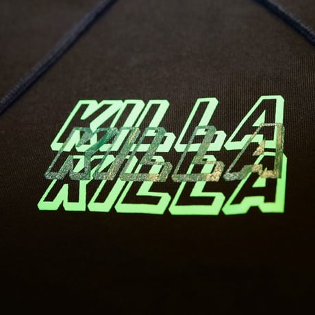 TRIPLE LOGO HOODIE BLACK×LIME