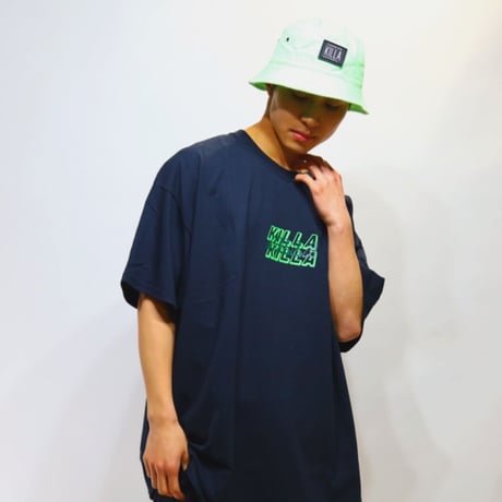 NEW RUBBER BOX LOGO BUCKET HAT LIME GREEN TIE-DYE