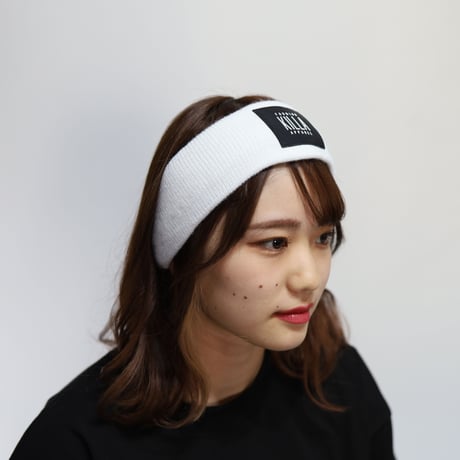 NEW RUBBER BOX LOGO HEAD BAND WHITE