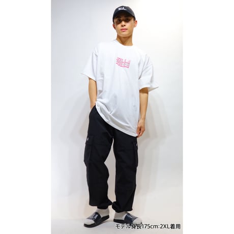 TRIPLE LOGO S/S TEE WHITE×PINK