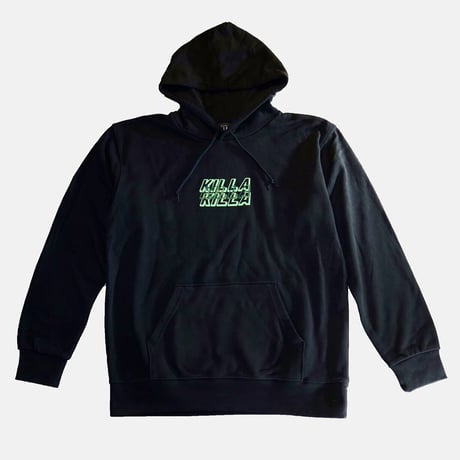 TRIPLE LOGO HOODIE BLACK×LIME