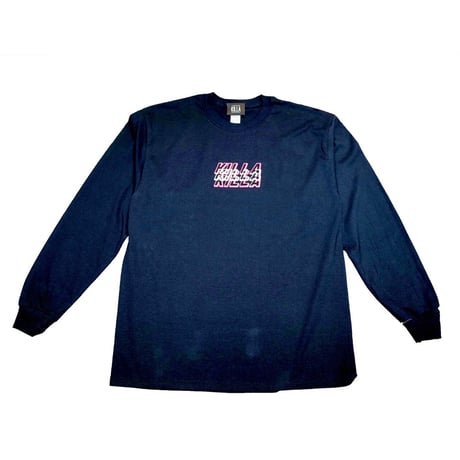 TRIPLE LOGO L/S TEE BLACK×PINK