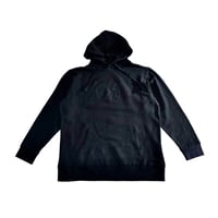 STYLISH LOGO PILE HOODIE BLACK
