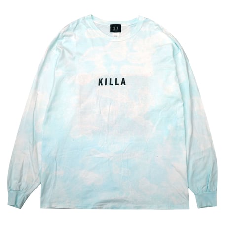 NEW ESSENTIAL BOX LOGO L/S TEE TIE DYE LIGHT BLUE