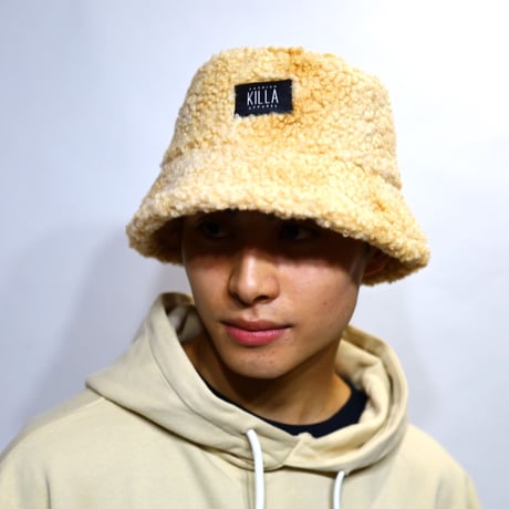 BOX LOGO BOA BUCKET HAT BEIGE×BROWN