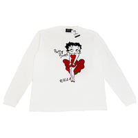 Betty Boop × Fashion KILLA Apparel L/S TEE WHITE