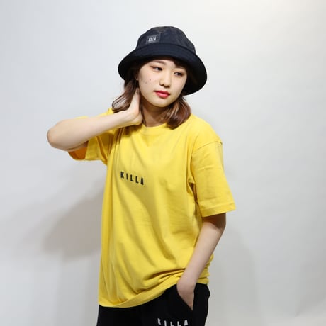 NEW ESSENTIAL BOX LOGO NYLON BUCKT HAT BLACK