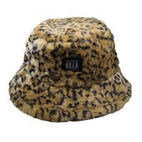 KILLA  LEOPARD FUR BUCKET HAT