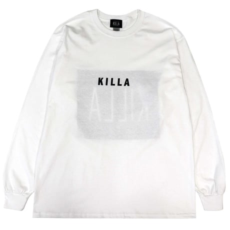 NEW ESSENTIAL BOX LOGO L/S TEE WHITE