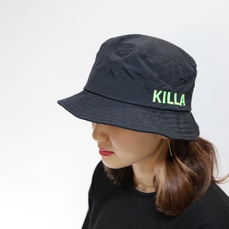 KILLA EMBROIDERY BUCKET HAT LIME GREEN