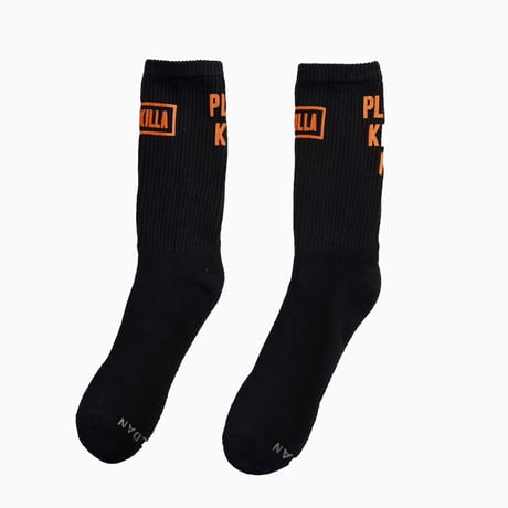 PLEASE KILLA ME SOCKS ORANGE