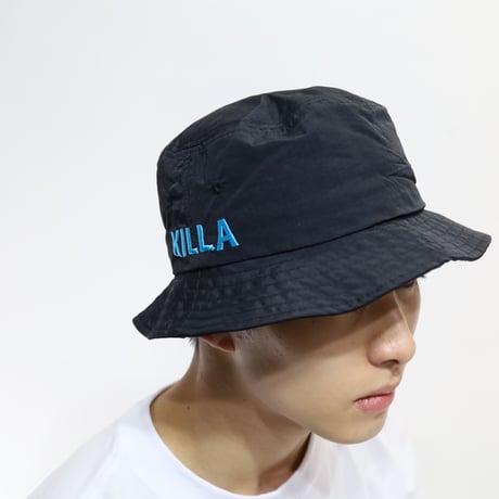 KILLA EMBROIDERY BUCKET HAT NEON BLUE