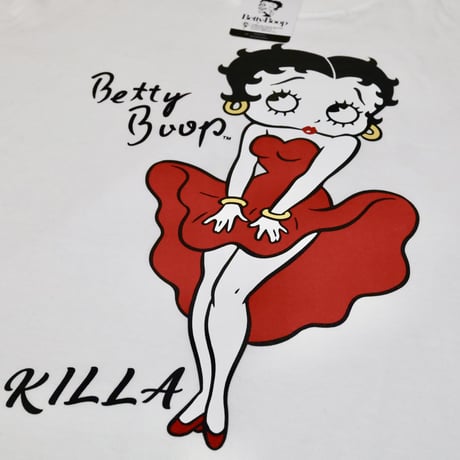 Betty Boop × Fashion KILLA Apparel L/S TEE WHITE