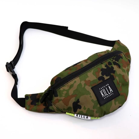 NEW RUBBER BOX LOGO WAIST BAG GREEN CAMO
