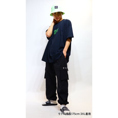 TRIPLE LOGO S/S TEE BLACK×LIME