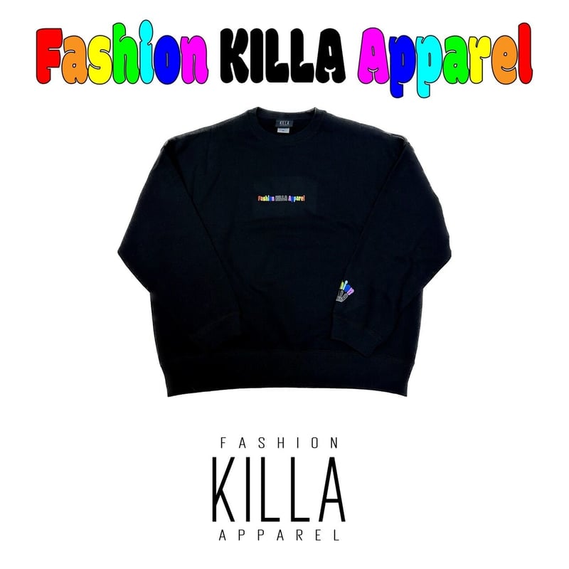 RAINBOW KILLA SWEAT BLACK | Fashion KILLA Apparel