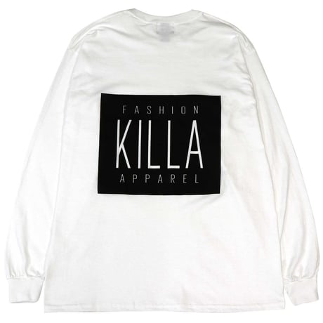 NEW ESSENTIAL BOX LOGO L/S TEE WHITE
