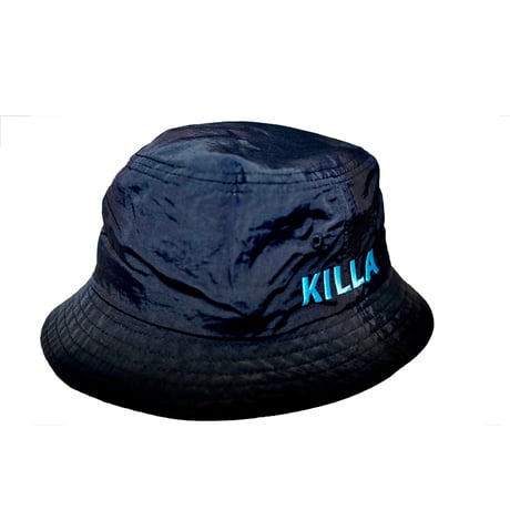 KILLA EMBROIDERY BUCKET HAT NEON BLUE