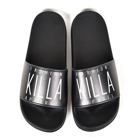 NEW ESSENTIAL LOGO SLIDER SANDALS BLACK