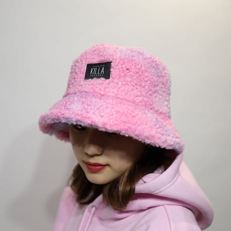BOX LOGO BOA BUCKET HAT PINK×PURPLE