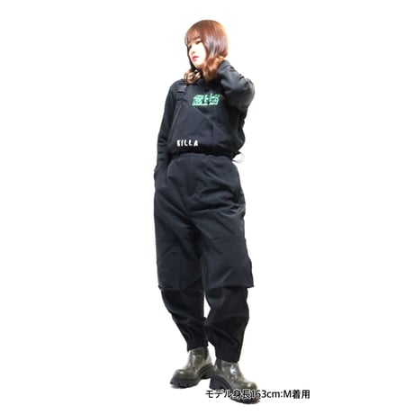 NEW ESSENTIAL LOGO SHELL OVERALL BLACK