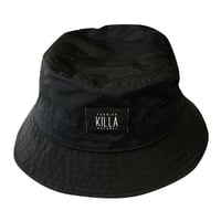 NEW ESSENTIAL BOX LOGO NYLON BUCKT HAT BLACK