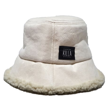 BOX LOGO BOA BUCKET HAT WHITECREAM