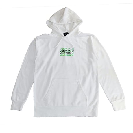 TRIPLE LOGO HOODIE WHITE×LIME