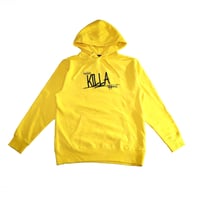 STYLISH LOGO PILE HOODIE YELLOW