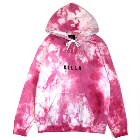 NEW ESSENTIAL BOX LOGO HOODIE TIE-DYE PINK
