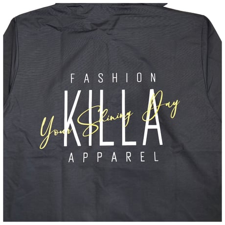 KILLA SHINING DAY COACH JACKET HOODIE  BLACK