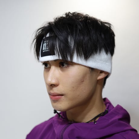 NEW RUBBER BOX LOGO HEAD BAND WHITE