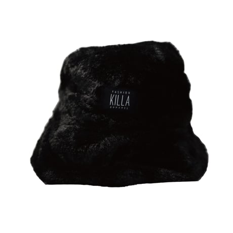 KILLA FUR BUCKET HAT  BLACK