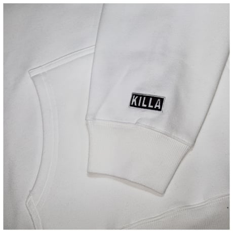 KILLA  PATCH HOODIE  WHITE
