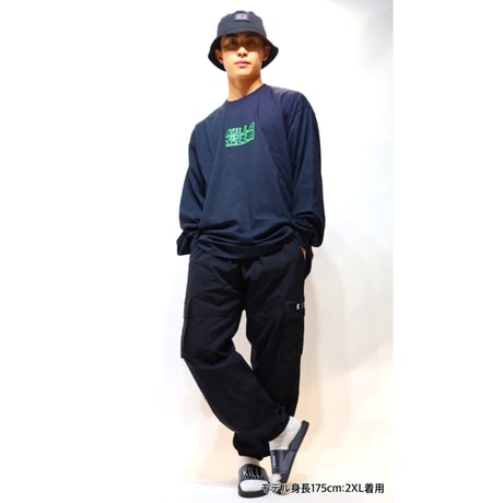 TRIPLE LOGO L/S TEE BLACK×LIME