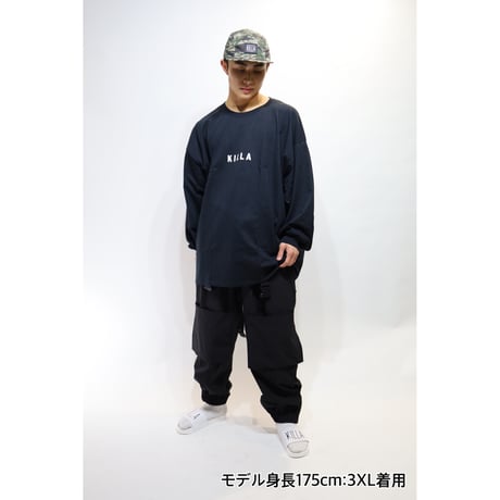 NEW ESSENTIAL BOX LOGO L/S TEE BLACK/WHITE