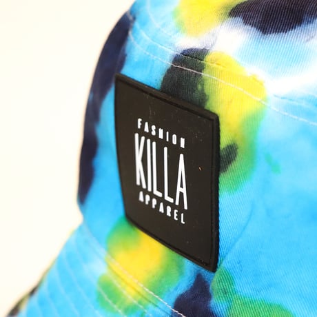 NEW RUBBER BOX LOGO  TIE-DYE BUCKET HATC