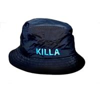 KILLA EMBROIDERY BUCKET HAT NEON BLUE